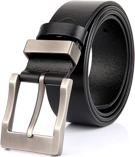 Black Belt Men, Genuine Leather Dress Designer Belts for men, Fashion Slide Ratchet Click Casual Mens Belt for Jeans. . Mens belts amazon